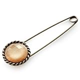 [ジュエルボックス] JewelVOX ブローチ ビジュー付きアンティーク風 キルトピン 安全ピン ベージュ 選択