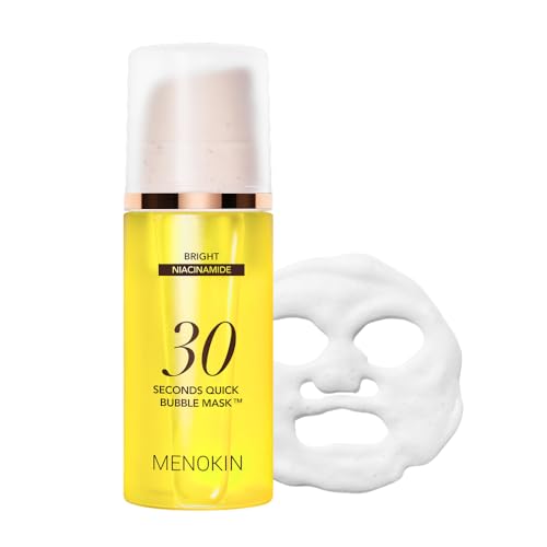 MENOKIN 30 Seconds Bubble Mask BRIGHT, Niacinamide Face Mask, 3.21 fl oz