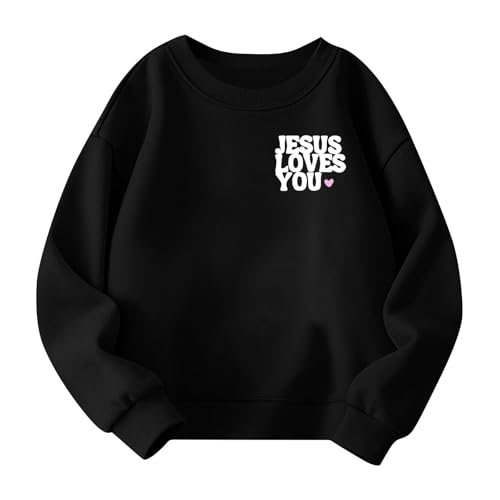 Jesus Loves You Crewneck Sweatshirt for Boys and Girls Casual Pullover Soft Unisex Casual Top4