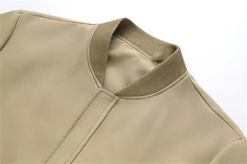 Disimlarl Men Baseball Collar Zipper Jackets Solid Casual Business Coat Dress Social Office Outwear3