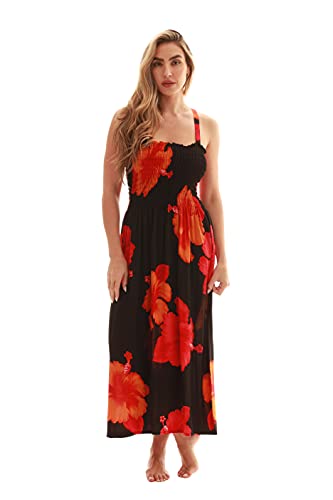Image of Just Love Floral Print Tube Sundress Swimwear Cover Up Summer Dress for Women
