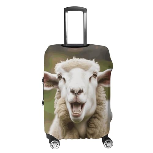 Funny Naughty Sheep Tongue Cute Animal Printed Luggage Cover Protector, Fits 18-32 Inch Luggage4