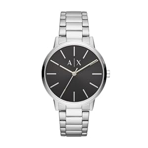 A|X Armani Exchange Men’s Watch with Three-Hand Analog Display and Stainless Steel or Leather Band, Watch for Men