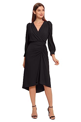 Image of Maggy London Women's Maggy London Women's Dresses Long Sleeve Catalina Crepe Dress Workwear Event Guest of Wedding