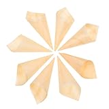 PartyKindom 50 Stück Holzfurnierrolle Zapfen Wursttüten rollende Kegelbecher für Party Speisetüten für Wurstwaren für Vorspeisen Eistüte Wurstbecher Eiskegel Hellbraun