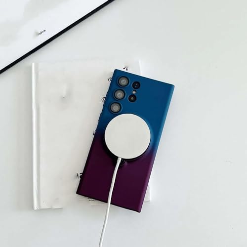 Coque en silicone magnétique dégradé pour Samsung Galaxy S24 antichoc