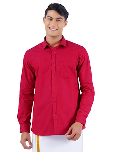 Image of RAMRAJ COTTON Men Full Sleeve Shirt | Prestigious Fit | Elegant Daily Formal Wear