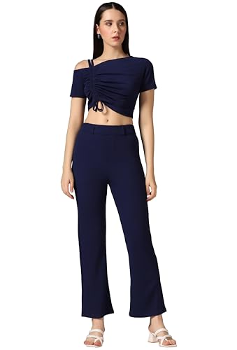 Image of TOPLOT co ord Set for Women Solid Top and Bottom