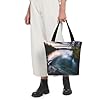 VCCSKDSK Beautiful Lake Printed Tote Shopping Bag, Reusable Eco-Friendly Shopper Bag Tote Bags #1