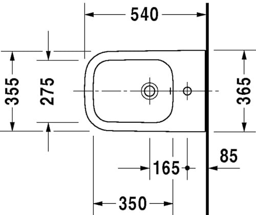 Duravit Happy D.2 Wall-Mounted Bidet White thumbnail 7