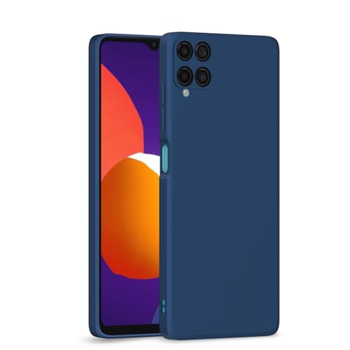 Pikkme Samsung Galaxy M12 / A12 / F12 Back Cover Soft Matte Liquid Silicone TPU | Camera Protection | Shockproof Slim Back Case for Samsung Galaxy M12 / A12 / F12 (Blue)- Best and cheap mobile covers in India