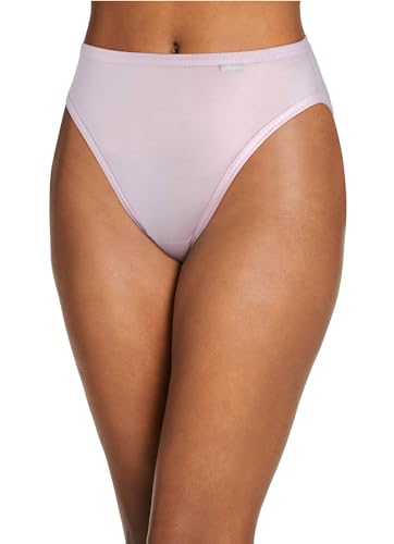 Image of Jockey Women's Underwear Elance French Cut - 3 Pack Underwear Women Pack, 100% Cotton, Chalky Pink /Painted Purple Meadow /Majestic Berry, 8