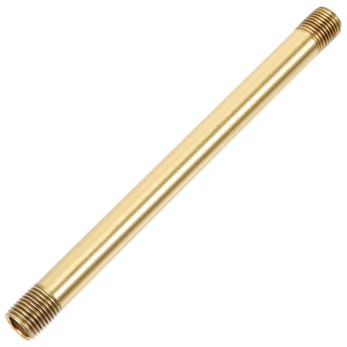 HOMOBABE Tubo Roscado de Latón M10 X 120 Mm para Lámparas DIY Varilla Recta Hueca Rosca Externa Accesorio para Reparación y Fabricación de Lámparas Colgantes Kit de Piezas