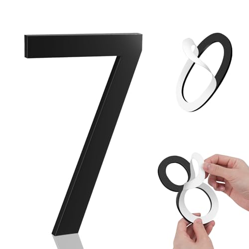 Image of 6 Inch House Numbers, Self-adhesive for Outside Mailbox House Number (7)