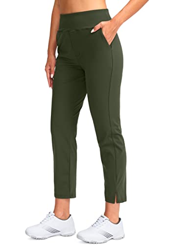 Image of YYV Women's Golf Pants High Waist Stretch Ankle Pants with Pockets