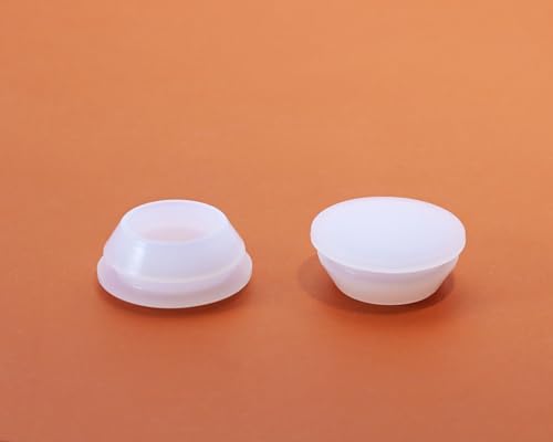 Image of ONLYKXY 10 Pcs Clear Silicone Round Snap in Type Locking Furniture Hole Plugs Button Protective Cover Cap Head,Universal (18mm /0.7inch)