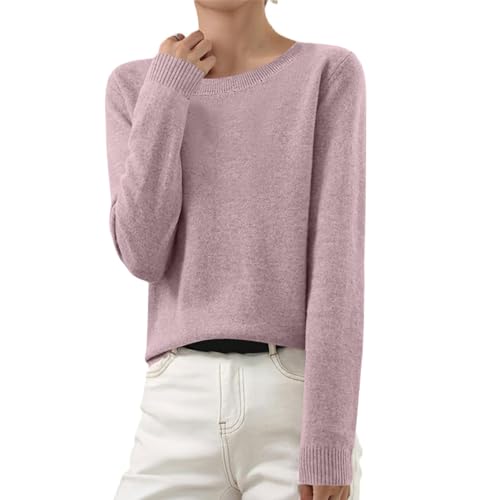 Women's Long Sleeve Sweater Fashion Knitted Soft Pullover Casual Pleated Plus Size Round Neck Solid Color Cardigan2