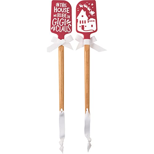 Primitives-by-Kathy-110973-In-This-House-We-Believe-In-Gigi-Claus-Spatula-13-Inches Primitives by Kathy 110973 In This House We Believe In Gigi Claus Spatula 13 Inches
