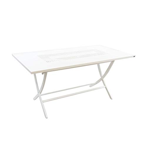 VERMOBIL Tavolo Pieghevole Vegas 160x85cm - Bianco Raggrinzato