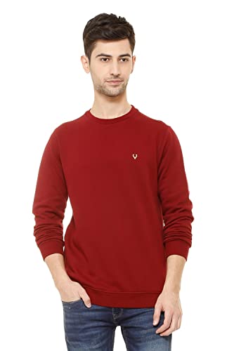 Allen Solly Men's Sweatshirt (ASSTORGPM88973XXL_Maroon 19-1726 TCX)