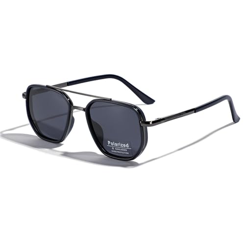 Lunettes de soleil polarisées anti-éblouissement en métal pour soulager la fatigue oculaire