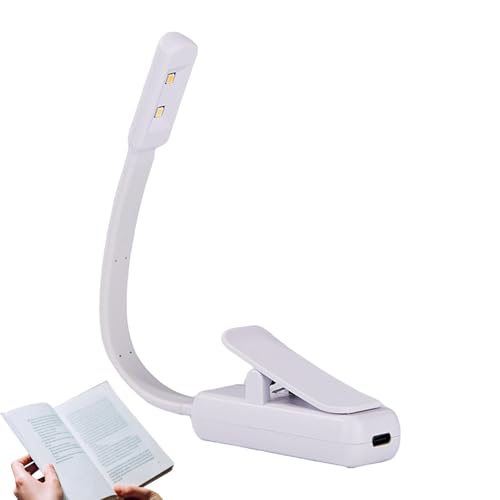 Lámpara De Lectura LED - Lámpara De Lectura De Clipser, Lámparas De Lectura Recargables | Luz De Luz De Luz De Luz De Leer, Lámparas De Libro Con Lámpara De Lectura, Lámpara De Libro LED Para