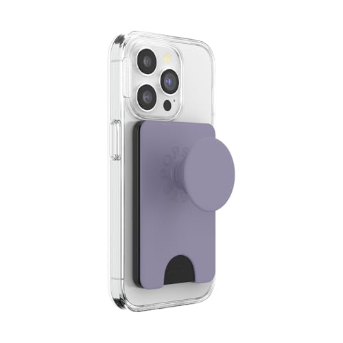 Image of PopSockets Phone Wallet for MagSafe, Phone Card Holder with Grip, Purple - Dusk