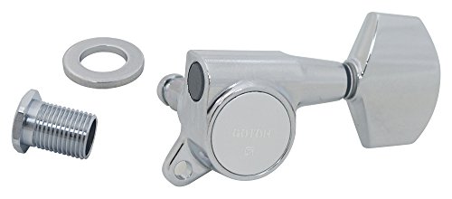 GOTOH ギター用ペグ、マグナムロック、01ボタン、3+3、クローム(07202CYX) SG381-MG-01-3+3-C