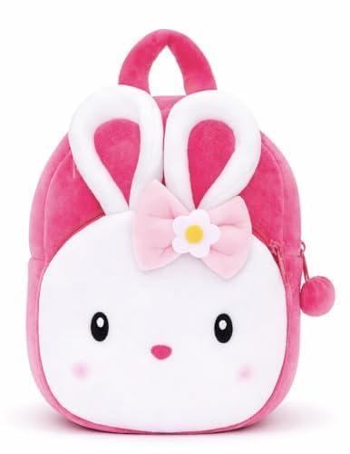 Image of Cartoon Plush Kids School Bag 2-6 Years | Soft Toy Backpack for Boys & Girls | Toddler Nursery Preschool Bag | Lightweight Adjustable Straps