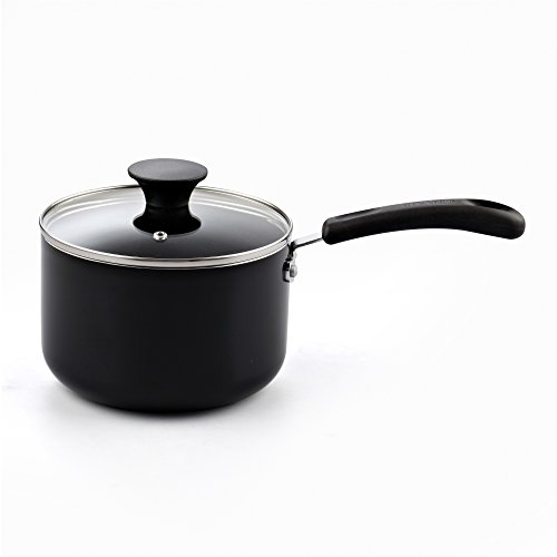 Cook N Home 02524 Nonstick Sauce Pan with Lid, 3-Qt, Black, Aluminum 4 Gallery Image