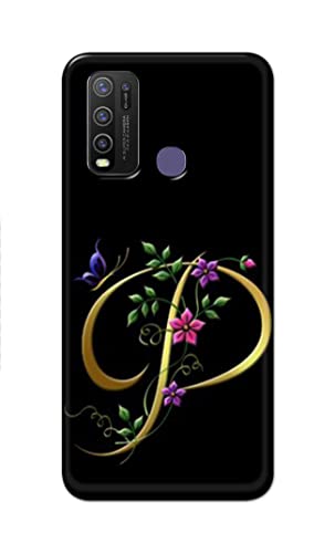 Image of Printed Hard Back Cover Case for Vivo Y50 Back Cover (Alphabet P) -1803