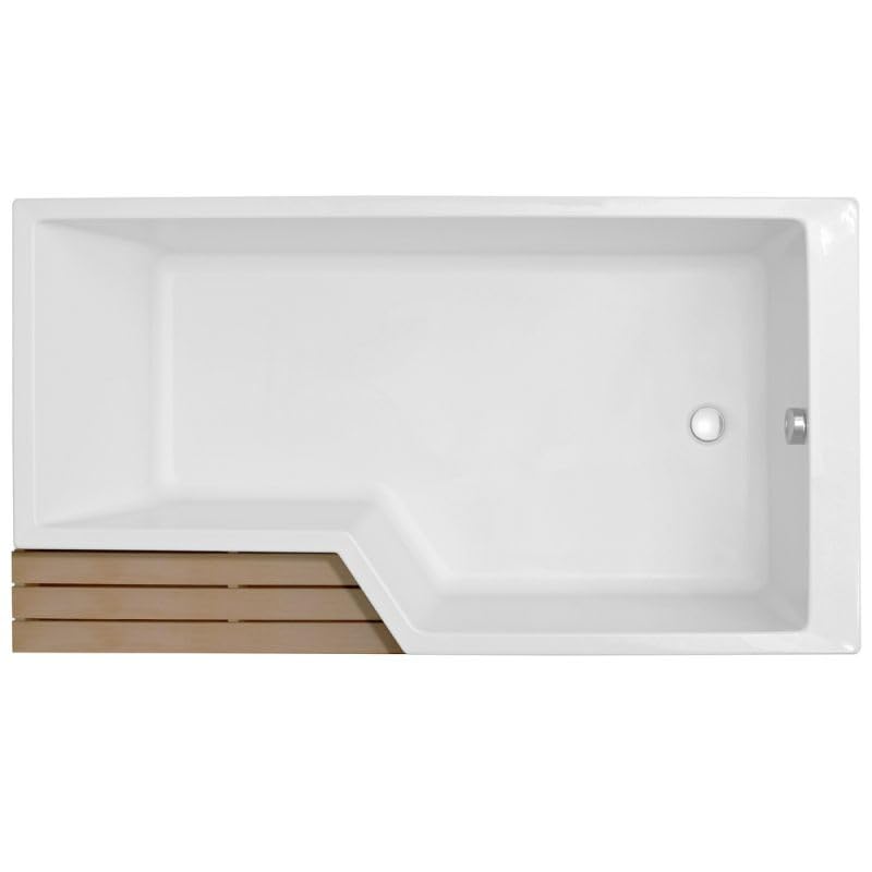 Baignoire bain douche 160 x 90 cm JACOB DELAFON Neo blanc mat droite