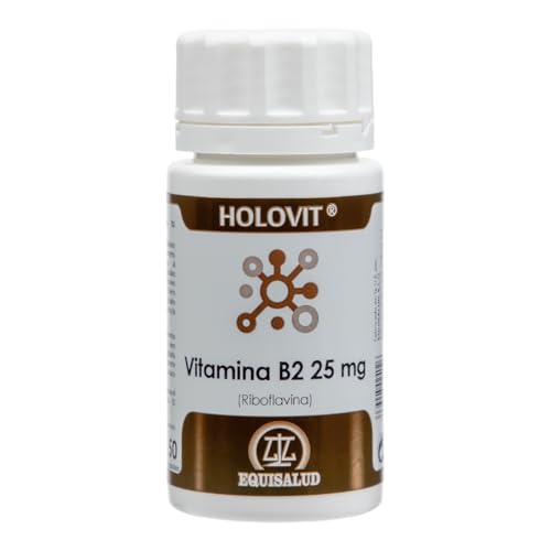 Holovit Vitamina B2 25 miligramos de Equisalud, 50 cápsulas