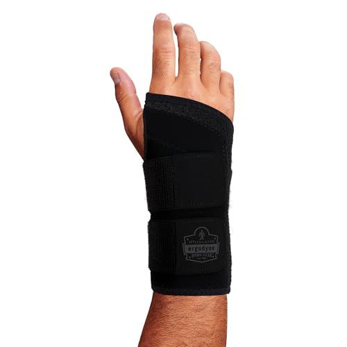 Image of Ergodyne ProFlex 4015 Wrist Brace, Splint Open Stay for Structured Wrist Support, Adjustable Double Strap