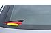 INDIGOS UG - Aufkleber - Autoaufkleber - JDM - Die Cut - Auto - Fahne Deutschland - Germany - 3 Streifen - 110x30 mm - Heckscheibe - Heckscheibenaufkleber Boot Auto Laptop Tuning Sticker LKW