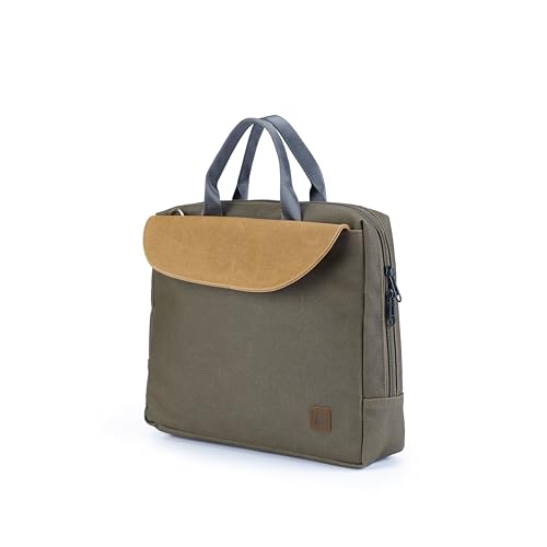 Image of RL compact waterproof coated canvas Laptop messenger bag