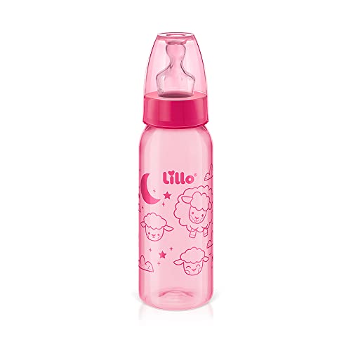 Lillo Mamadeira Rosa Divertida Bico Silicone 240Ml Tam.2 -