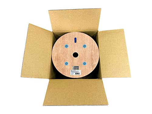 Image of Monoprice Cat6A Plenum Bulk Cable - UL, Solid, 650MHz, UTP, CMP, Bare Copper, 10G, 23AWG, TAA, for Computer Networking Cable, LAN, Modem, Router, 500 Feet, Blue
