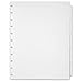 Levenger Circa Plastic 5 Tab Dividers, White Letter (ADS3720 WH LTR)