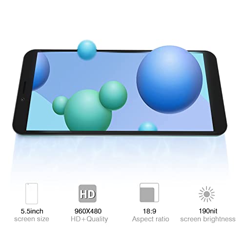 Kxd 6A | Unlocked Cell Phone | 5.5" Full Screen Display | 8Gb Rom | 2500Mah Battery | 8Mp Camera | Android Smartphone | Us Version | Black #TOP6