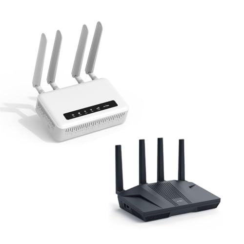 Image of GL.iNet GL-X2000(Spitz Plus) Cellular Gateway 4G LTE Router for Home & GL-MT6000(Flint 2) WiFi 6 Router with Wide Coverage, High-Speed Gaming Router