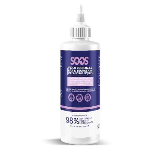 Image of SOOS Pet Natural Ear and Eye Stain Cleansing Liquid for Dog & Cat - Cleaning Your Pets Ears and Eyes - 120ml