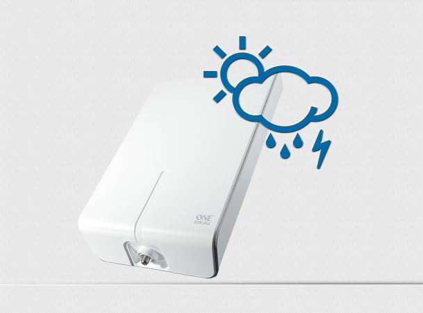 Unknown One for All - 3G/4G/5G blok filter - DVB-T2 vanjska antena - Digitalna TV 4K Ultra HD - Signal Clear tehnologija - Domet od 0 do 50 km - Bijelo - SV9455-5G