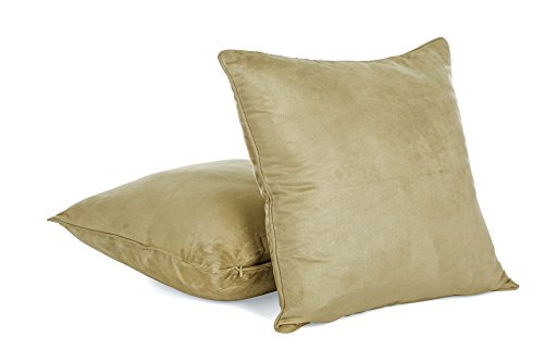 Super Soft Faux Suede Decorative Euro Pillow Cover with Zipper - 26