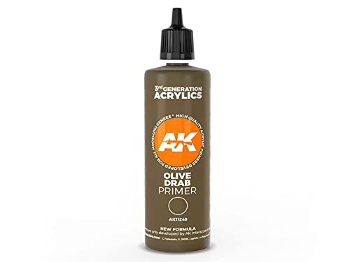 AK Interactive11249 Olive drab Surface Primer (100ml) 3GEN