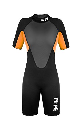 PI-PE Damen Neoprenanzug Pro Spring Short Sleeve Orange, M