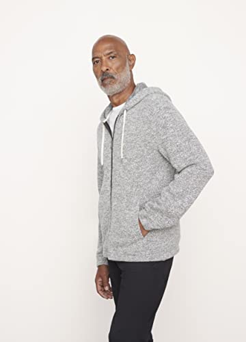 Vince Men's Marbled Fleece Zip Up Hoodie3