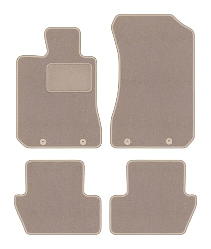 Tapis de voiture ensemble 4 pièces velours beige pour Honda Legend IV