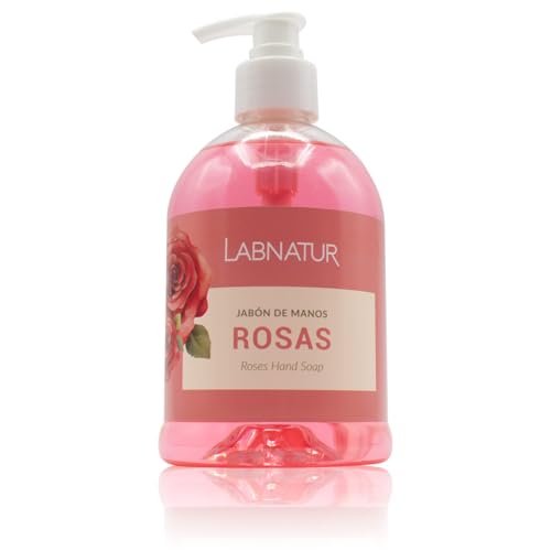 Labnatur Jabón de Manos Líquido Rosas - Aroma Delicado y Floral - Limpia en Profundidad y Suaviza - Respeta el pH Natural de la Piel - Vegano - Fabricado en España - 500ml