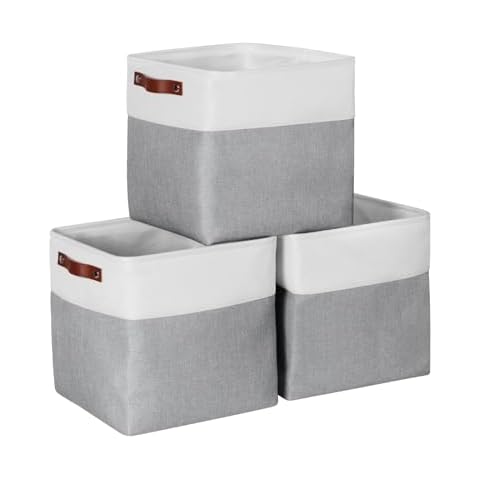 Syeeeix Fabric Storage Baskets, 3 Pack Cover